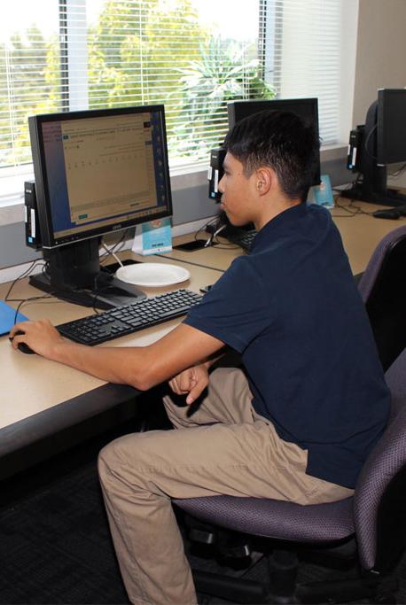 Student on Computer